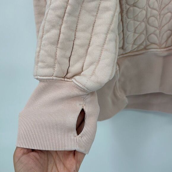 FP Movement Peach Sprint To The Finish Distressed Gorpcore Oversized Quilted Hoo - Picture 6 of 11